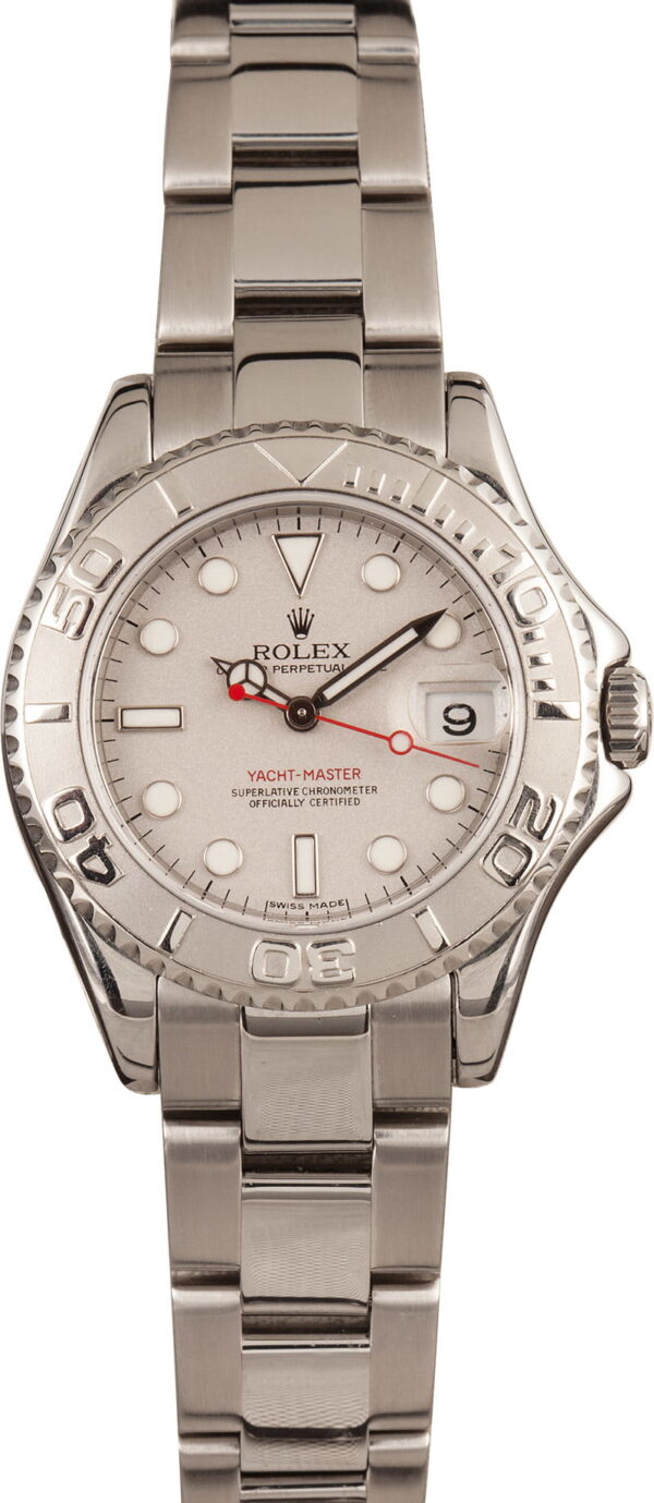 Fake Watchespreowned Rolex Yacht-master 168622 Luminous Platinum Dial